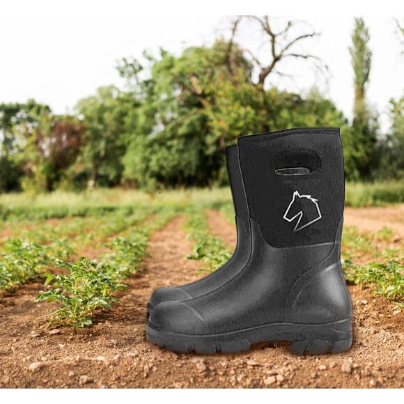 Master Rancher Heavy Duty Work Farm Boots Unisex Men's 9 Women's 11, Black - Picture 5 of 8